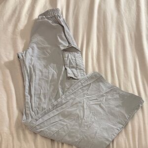 PrettyLittleThing Light Gray/Purple Cargo Pants